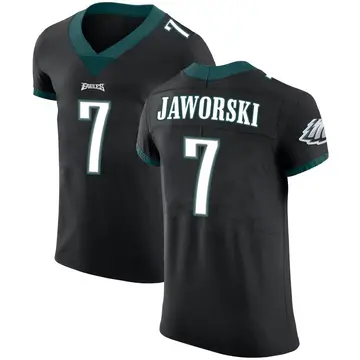 Limited Men's Ron Jaworski Black Alternate Jersey - #7 Football  Philadelphia Eagles 100th Season Vapor Untouchable Size 40/M